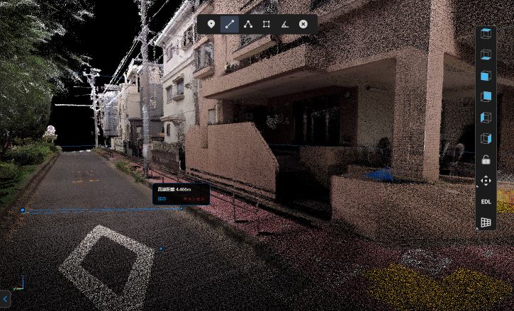 SHARE PointClouds Sutadio 長さ計測