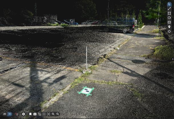 Cloudで処理した点群データ